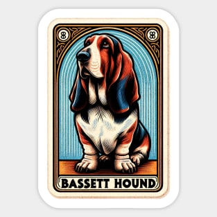 Basset Hound Tarot Card Sticker